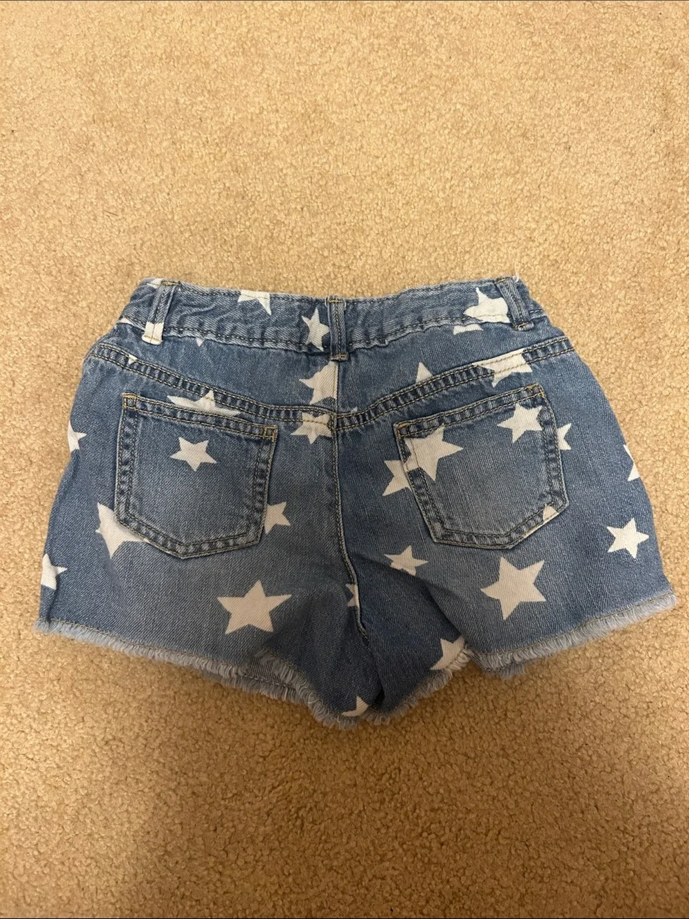 Gymboree Girls' Star Print Blue Denim Shorts
